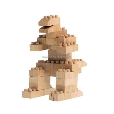 China Solid Wooden Construction Toy 2022 Dino Building Toy For Children XYT1150 for sale