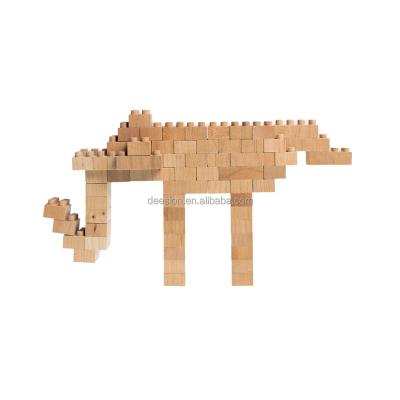 China Building Toy 2022 Eco-Friendly STEM Solid Wood Elephant Building DIY Toy For Children XYT1156 for sale