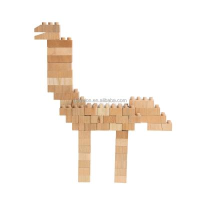 China Building Toy 2022 Environmentally Friendly STEM Solid Wood Giraffe Building DIY Toy For Children XYT1157 for sale