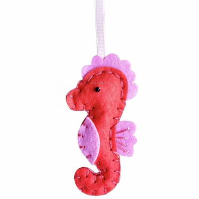 China DIY NONE-TOXIC KIT ECO-FRIENDLY FELT ANIMAL SEAHORSE READY FOR STITCH TO LEARN TO SEW ART AND CRAFTING FOR KIDS for sale