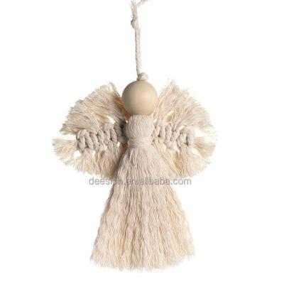 China 100% Handmade MACRAME HANGING ANGELS FOR CHRISTMAS for sale