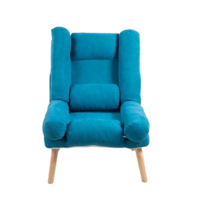 China Adjustable (Height) Made In China Modern Elegant Hotel Furniture Comfortable Chair Lake Blue Sofa Recliner Chair For Balcany Living Room for sale