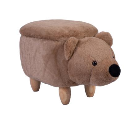 China Modern Fashion Bear Ottoman Chair Comfortable Bear Stool With Storage Bear Mini Weight 80kg for sale