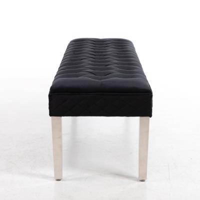 China Modern Wholesale Cheap Acrylic Bench Upholstered Stool Bed End Ottoman for sale