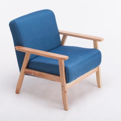 China Wholesale Modern Style Simple Fabric Wooden Armchair For Living Room for sale