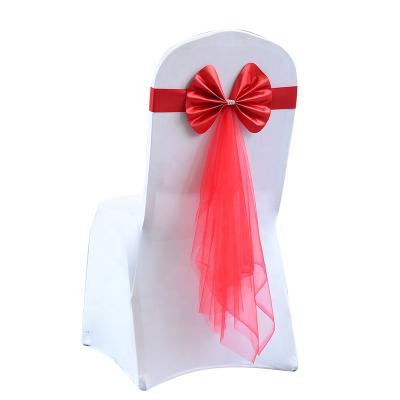 China Wedding Banquet Easy Setup Party Decorative Chair Sashes for sale