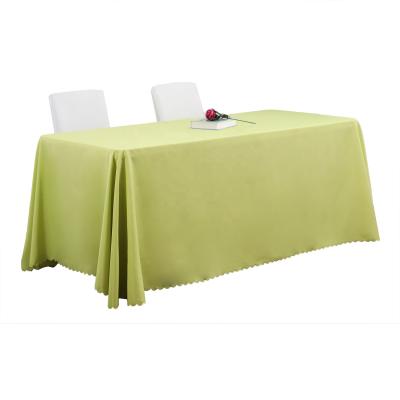 China 6ft Rectangle Polyester Waterproof Optional Washable Tablecloth For Restaurants for sale