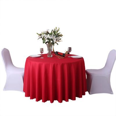 China Optional Waterproof Polyester Fine Fabric 120 Inch Round Silver Tablecloth for sale