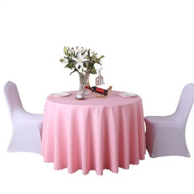 China Waterproof Optional Decorative Fabric Outdoor Wedding Round Tablecloth for sale