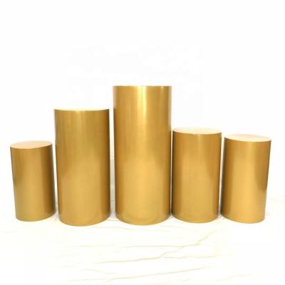 China Factory Wedding Event Party Background Display Round Cylinder Pedestal Dessert Table Stand Viable Wholesale for sale