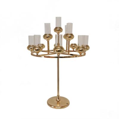 China Luxury Elegant Wedding Table Centerpiece 13 Head Round Candelabra Sconce for sale