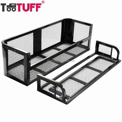 China Carry Extra Baggage Factory Wholesale ATV Universal Front Cargo Basket and Rear Drop Rack Set Steel Mesh Surface Luggage Carrier for sale