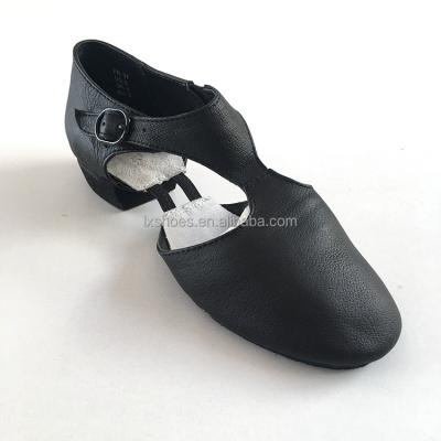 China Factory Wholesale Ladies Professional Leather GENUINE LEATHER Jazz Shoes Teacher Dancing Shoes for sale