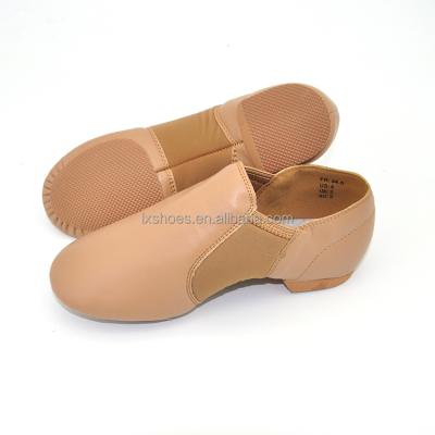 China 0.6mm-0.7mm thick cowhide high quality Jazz Women unique Jazz Dance Shoes Tan Cowhide leather split for sale