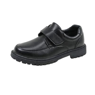 China Wholesale Flat Kids Bulk Black Leather Strap School Shoes Campus Shoes for sale