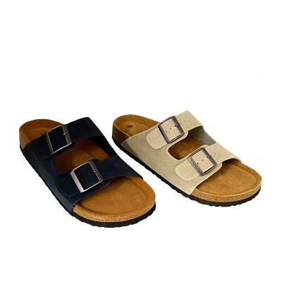 China 2022 Summer Beach Flat Shoes Men's Flat Fashion Cork Sandals Slides Slippers Shoes for sale