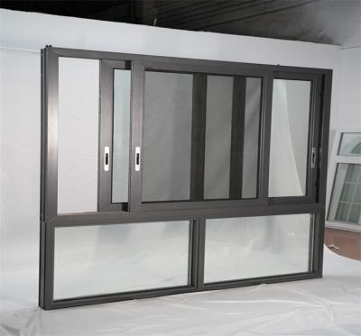 China Mid Century Modern Aluminum Sliding Window With Screen Net for sale