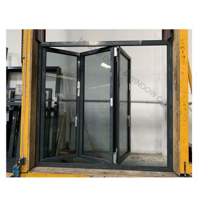 China Mid Century Modern Design Aluminum Bi Folding Entry Window for sale