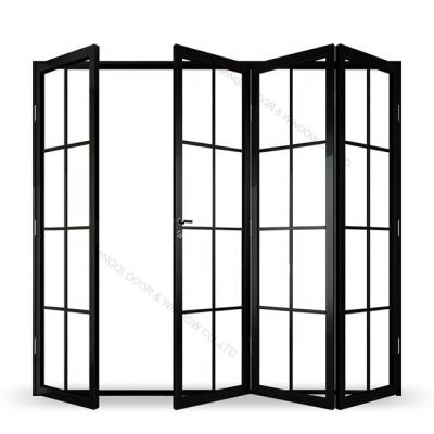 China Heat Insulation Hurricane Resistant Patio Patio Doors Aluminum Sliding Folding Doors Factory for sale