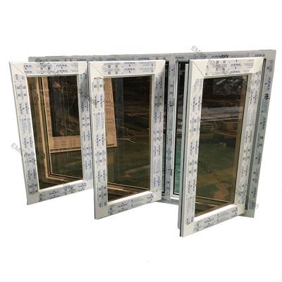 China Double Screen Hurricane Impact Three Panels PVC Windows Prices Folding Laminated Tempered Glass With Screen Net To Bahamas for sale