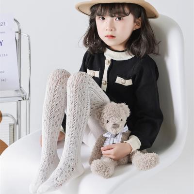 China Spring School Collocation Children's Breathable Pantyhose Girls Accessories Breathable Baby Lace Child Net Gaiters Pantyhose for sale