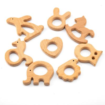 China Other Chewable Beech Baby Wooden Teether Open Ring Diy Wood Teeth Teether Raising Wooden Natural Material for sale