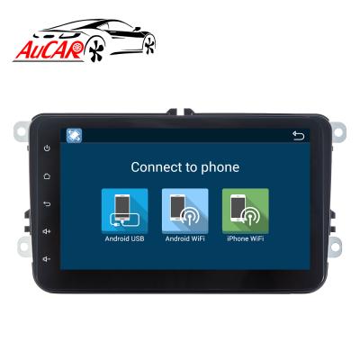 China AuCAR Android 10 GPS Multimedia Player 8 inch Car Radio GPS Navigation Visual Touch Screen For VW Jetta Bora Passat Volkswagen Golf for sale