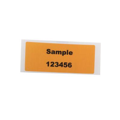 China Scratch off thermal transfer tamper evident tape vacuum label for sale