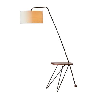 China JLF-23223 Modern Farmhouse Arched Multifunctional Floor Lamp With End Table for sale