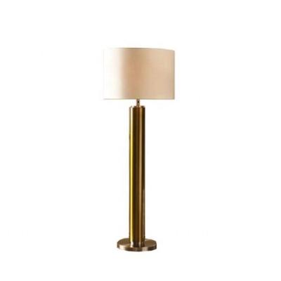 China JLF-3229 Modern Cylinder Floor Standing Hotel Guest Room Light Fixture Brass Hotel Floor Lamp for sale