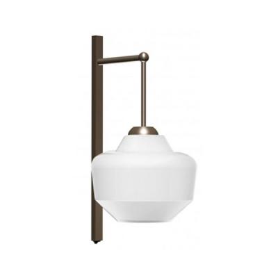 China JLW-7831 Modern Oil-rubbed Bronze Hotel Bedroom Bedside Wall Mounted Lamp with Opal Acrylic Lampshade for sale