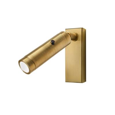 China Modern JLW-A034 Brushed Brass Headboard Reading Light Embedded Hotel Led Lights for sale