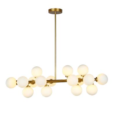 China Modern Frosted Glass Ball JLC-6064 Modern Chandelier Hanging Light Fixture Living Room for sale