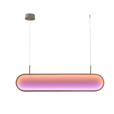 China JLC-6063 Sunset RGB LED Light Fixture Home Cafe Modern Pendant Hanging Decorative Lamp for sale