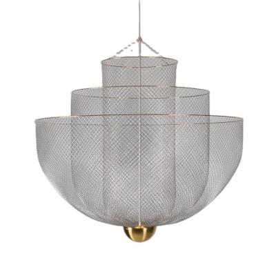 China JLC-3312 Metal Mesh LED Modern Chandeliers Hanging Lighting Pendant Lights Indoor Luxury Decorative Fixture Lamp for sale