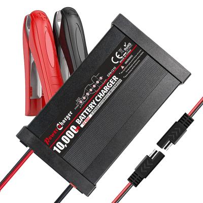 China Automatic 12V 15A AGM lead acid battery charger 7 step battery standard short circuit protection for sale