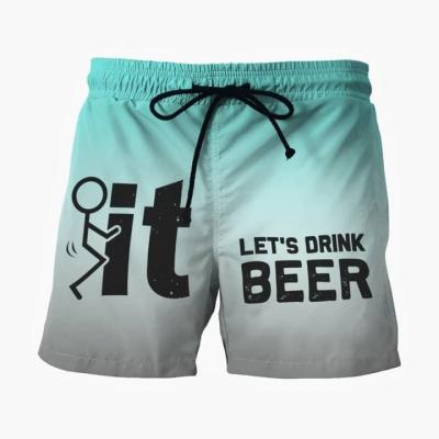 China Fashion Viable Casual Shorts Summer Loose Beach Pants 3D Digital Printing Swimming Trunks To Map Custom Mens Shorts for sale