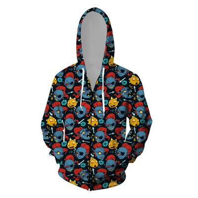 China Anti-Shrink Hoodie For Men Women Full Zip Hoodie Digital Printing Piece Zipper Up Unisex Zipper Hoodies for sale