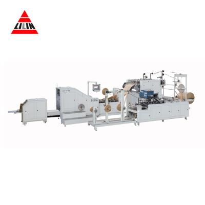 China LSB-330XL-F Hotels Food Paper Bag Making Machine Price Automatic Square Bottom Paper Bag Making Machine With Handle for sale