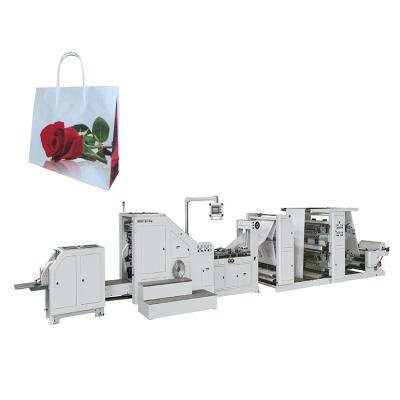 China Fully Automatic LSB-450XL+LST-41400factory hotels roll up square bottom paper shopping and food paper bag making machine for sale