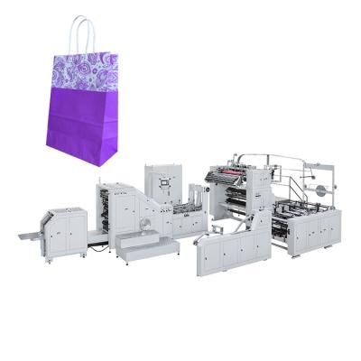 China LSB-330XL-F Hotels Food Paper Bag Making Machine Price Automatic Square Bottom Paper Bag Making Machine With Price Handle for sale