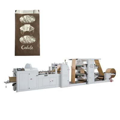 China LMD-400+LST-4700 Hotels Automatic High Speed ​​Sharp Bottom Paper Bag Making Machine With 4 Color Printing Price for sale