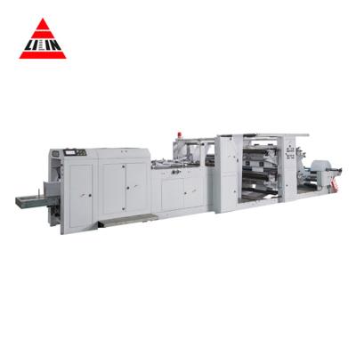 China Automatic High Speed ​​Hotels LSD-700B+LST-41100 Flexo Printing Paper Bag Making Machine With Window for sale