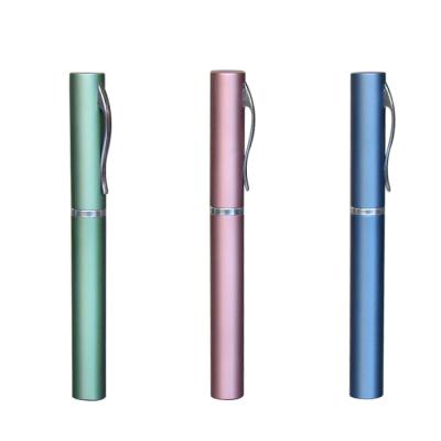 China Personal care custom design aluminum spray pen shape 6ml atomizer different color high quality raw material coloful for sale