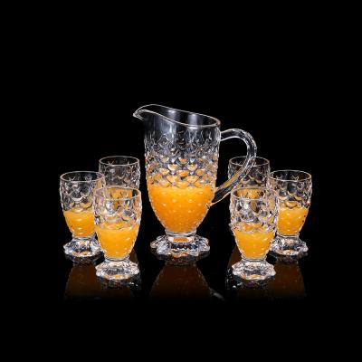 China Country Good Quality Wedding Hotel Tea Set Bar Home Bar Coffee Milk Tea Pitcher Water Jug Glass Cup Set for sale