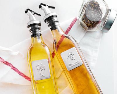 China Kitchenware Vineger Bottle Glass Frying Oil Lead Free Viable Environmentally Friendly Glass Bottle for Essential Oil for sale