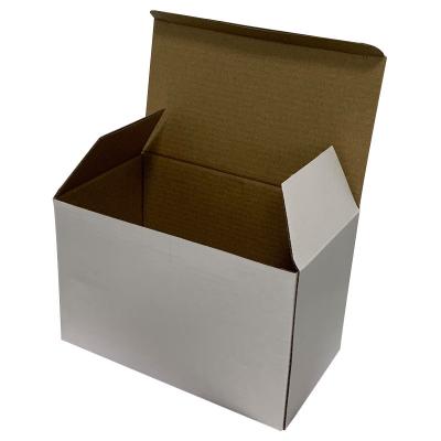 China Rectangular Corrugated Parts Packaging Materials Product Packing Box White Paper Recycled Superhard Paper Box Express Packaging White Box for sale