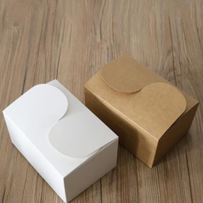 China Wholesale Disposable White Window Box Paper Brown Tray Packaging Pie Bakery Paper Christmas Cake Macaroon Snack Dessert Box Salad Packaging for sale