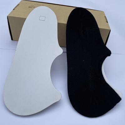 China Wholesale Inner Packaging Socks Knockout Display Lining Paper White Paper Cardboard Custom Logo Printing Cardboard Socks Packaging Label for sale