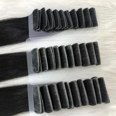 China Curly Good Quality Light Silver Russian Hand Tied Bundle Weft Real Injected Hair Tape 100% In Hair Extensions For African Amer for sale